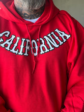 Load image into Gallery viewer, Red Cali Neck Hoodie
